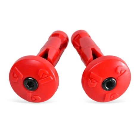 Segunda imagem do produto Acabamento de Guidão Biker Plástico Universal - Vermelho