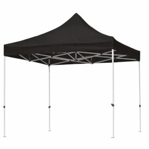 Barraca de Fibra Sintética de Estrutura de Alumínio Dobrável 3X3M - Preto
