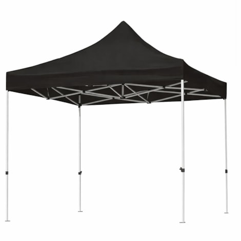 Barraca de Fibra Sintética de Estrutura de Alumínio Dobrável 3X3M - Preto