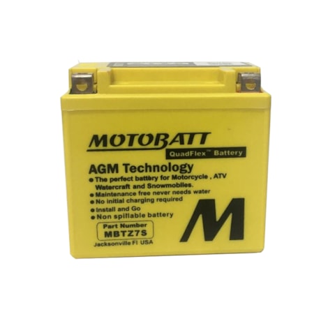 Segunda imagem do produto Bateria Motobatt MBTZ7S 6,5 AH AGM