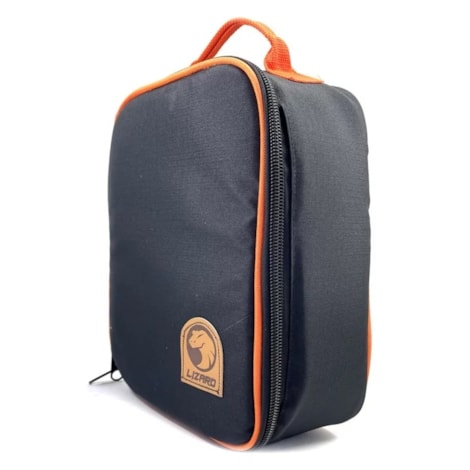 Bolsa de Oculos Lizard - Preto Laranja