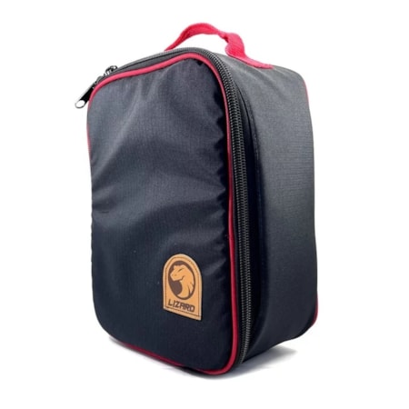 Bolsa de Oculos Lizard - Preto Vermelho