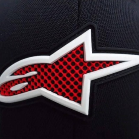 Segunda imagem do produto Boné Alpinestars Astar Rubber Logo Sintetico - Preto