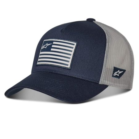 Boné Alpinestars Flag Snapback - Azul Marinho Cinza
