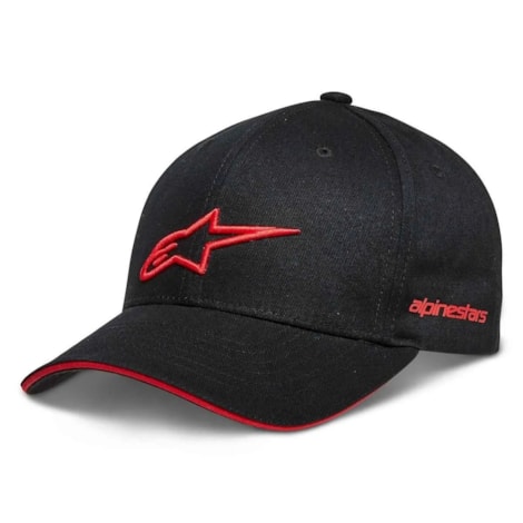 Boné Alpinestars Rostrum Preto Vermelho
