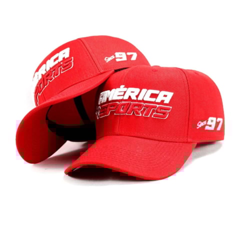 Boné America Sports Since 97 Aba Curva - Vermelho