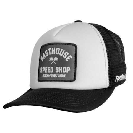 Boné Fasthouse Haven Trucker Preto Branco