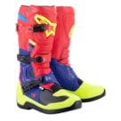 Bota Alpinestars Tech 3 - Vermelho Azul Escuro Amarelo Flúor