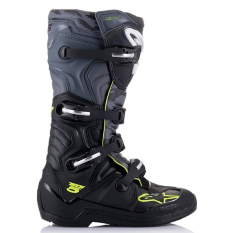 Segunda imagem do produto Bota Alpinestars Tech 5 - Preto Cinza Amarelo Flúor