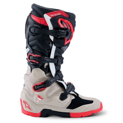 Bota Alpinestars Tech 7 Enduro - Preto Cinza Vermelho