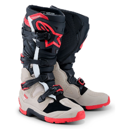 Bota Alpinestars Tech 7 Enduro - Preto Cinza Vermelho
