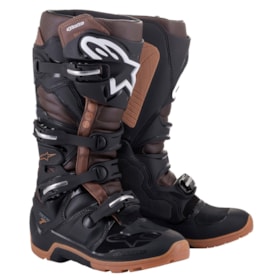 Bota Alpinestars Tech 7 Enduro - Preto Marrom Escuro