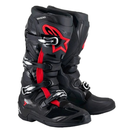 Segunda imagem do produto Bota Alpinestars Tech 7 - Preto Vermelho