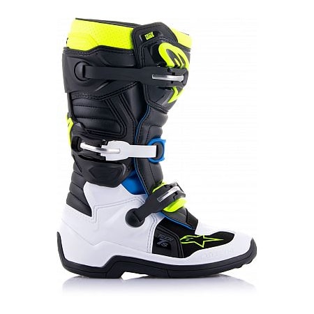 Segunda imagem do produto Bota Alpinestars Tech 7S - Preto Azul Amarelo Flúor