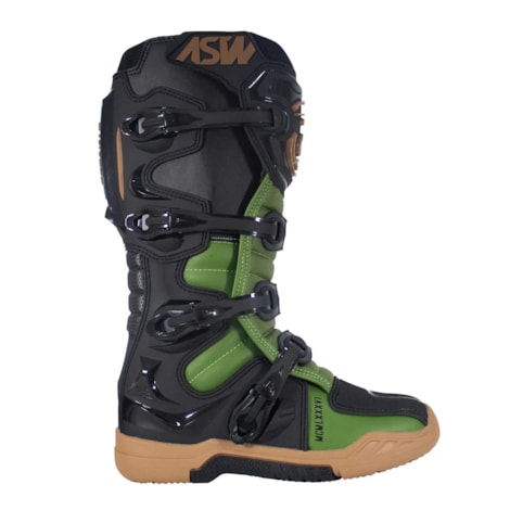 Segunda imagem do produto Bota ASW Elevate Enduro - Preto Verde Oliva