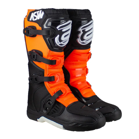 Bota ASW Image Enduro - Preto Laranja Branco