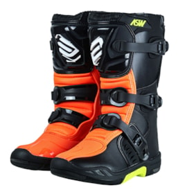 Bota ASW Kids - Preto Laranja Amarelo