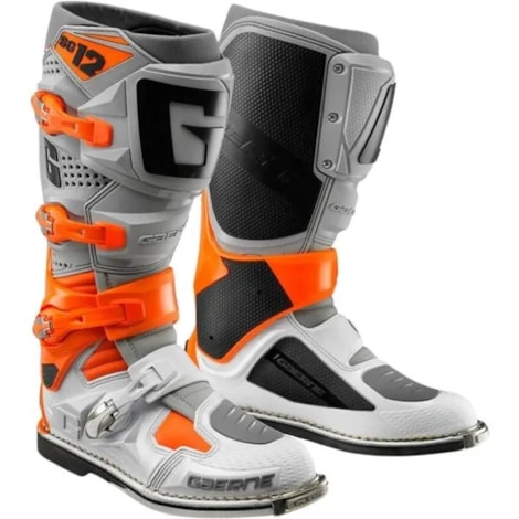 Bota Gaerne Cross SG 12 - Laranja Cinza e Branco