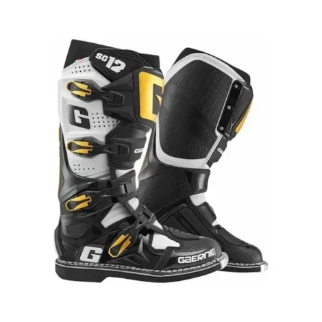 Bota Gaerne SG12 Luxe Preto Branco Dourado