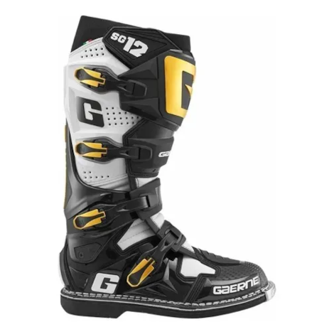 Segunda imagem do produto Bota Gaerne SG12 Luxe Preto Branco Dourado