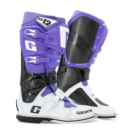 Bota Gaerne SG12 Roxo Preto Branco Edição Limitada