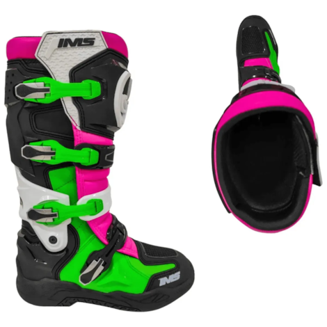 Segunda imagem do produto Bota IMS One Preto Verde Rosa