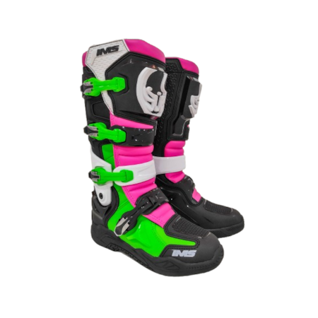 Bota IMS One Preto Verde Rosa