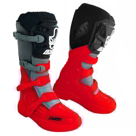 Segunda imagem do produto Bota IMS Revolution 25 - Preto Vermelho Cinza