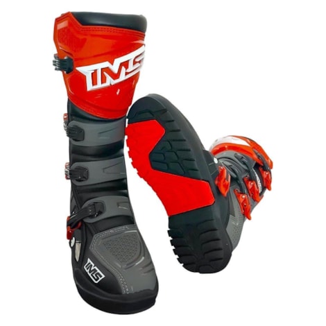 Segunda imagem do produto Bota IMS Robust Injetada - Preto Cinza Vermelho