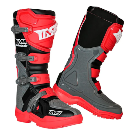 Bota IMS Robust Injetada Preto Cinza Vermelho