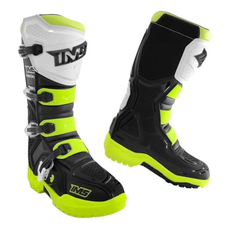 Bota IMS Robust Injetada Preto Flúor Branco