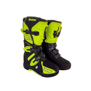 Bota IMS Robust Kids Preto Flúor