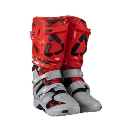 Bota Leatt 5.5 Flexlock Enduro - Cinza Vermelho