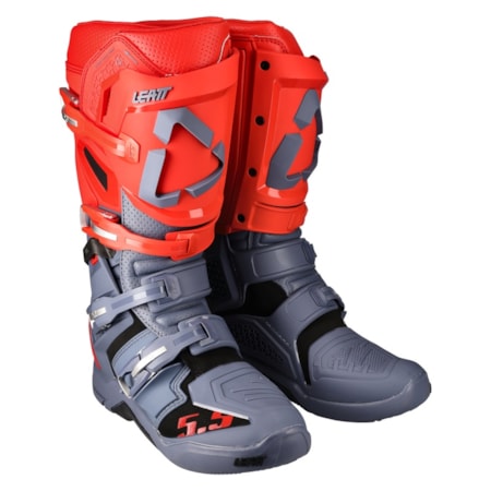 Bota Leatt GPX 5.5 - Cinza Vermelho