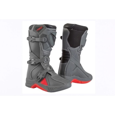 Bota Red Dragon Forza MX Infantil - Cinza