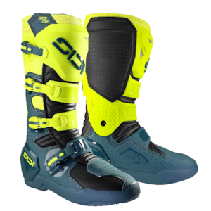 Bota Sidi Crosscore Petrol Amarelo Flúor
