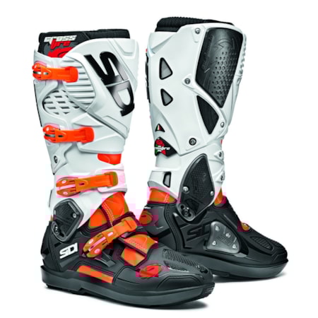 Bota Sidi Crossfire 3 SRS - Laranja Preto Branco