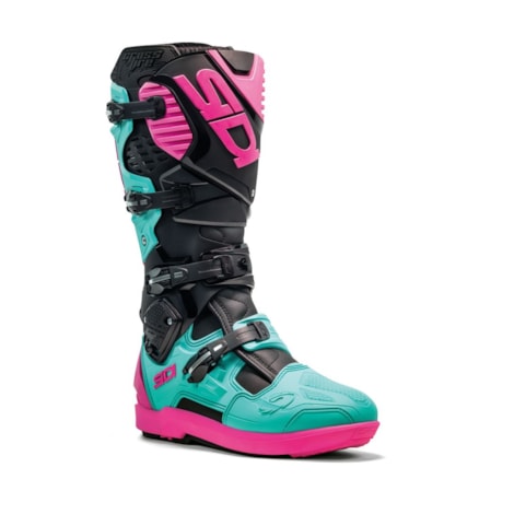 Bota Sidi Crossfire 3 SRS Preto Menta Rosa