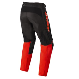 Calça Alpinestars Fluid Speed 22 - Preto Vermelho Flúor