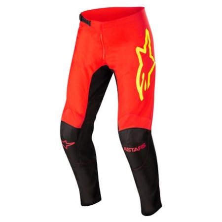 Calça Alpinestars Fluid Tripple 22 - Preto Vermelho Amarelo Flúor