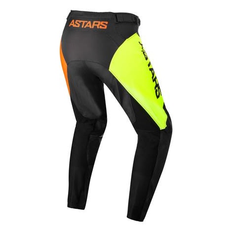 Segunda imagem do produto Calça Alpinestars Racer Compass 22 - Preto Amarelo Flúor Coral