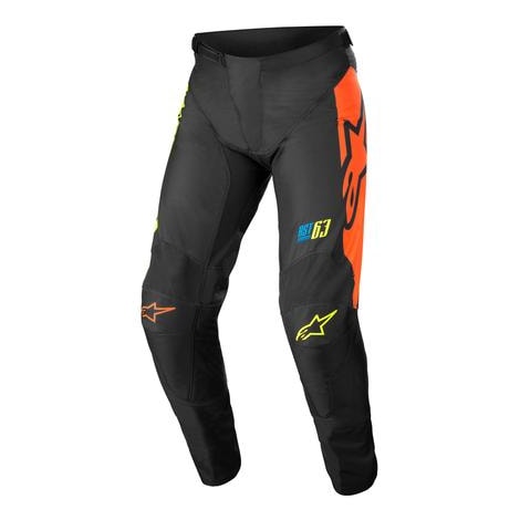 Calça Alpinestars Racer Compass 22 - Preto Amarelo Flúor Coral