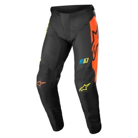 Calça Alpinestars Racer Compass 22 - Preto Amarelo Flúor Coral