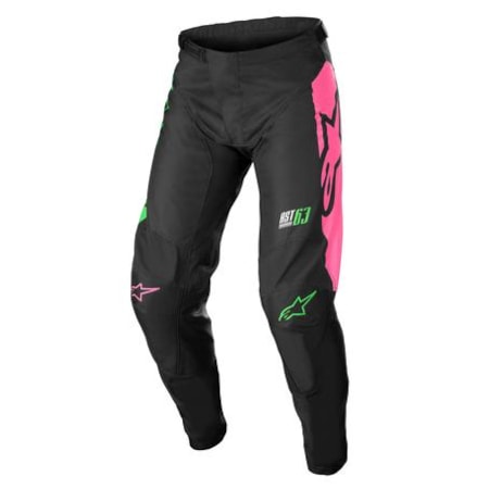 Calça Alpinestars Racer Compass 22 - Preto Verde Rosa