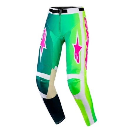 Calça Alpinestars Racer Portl Verde Branco Preto