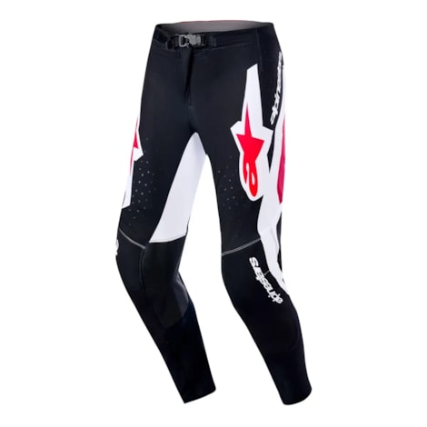 Calça Alpinestars Supertech AFD Vista Preto Vermelho Branco