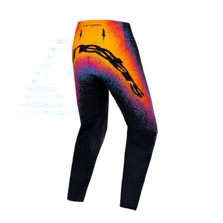 Segunda imagem do produto  Calça Alpinestars Supertech Hole Preto Amarelo Laranja