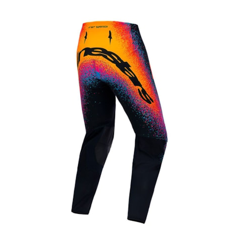 Segunda imagem do produto Calça Alpinestars Supertech Hole Preto Amarelo Laranja