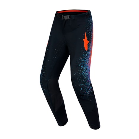 Calça Alpinestars Supertech Hole Preto Amarelo Laranja