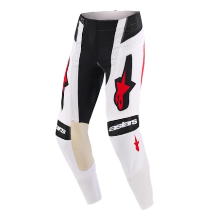 Calça Alpinestars Supertech Knif Preto Branco Vermelho